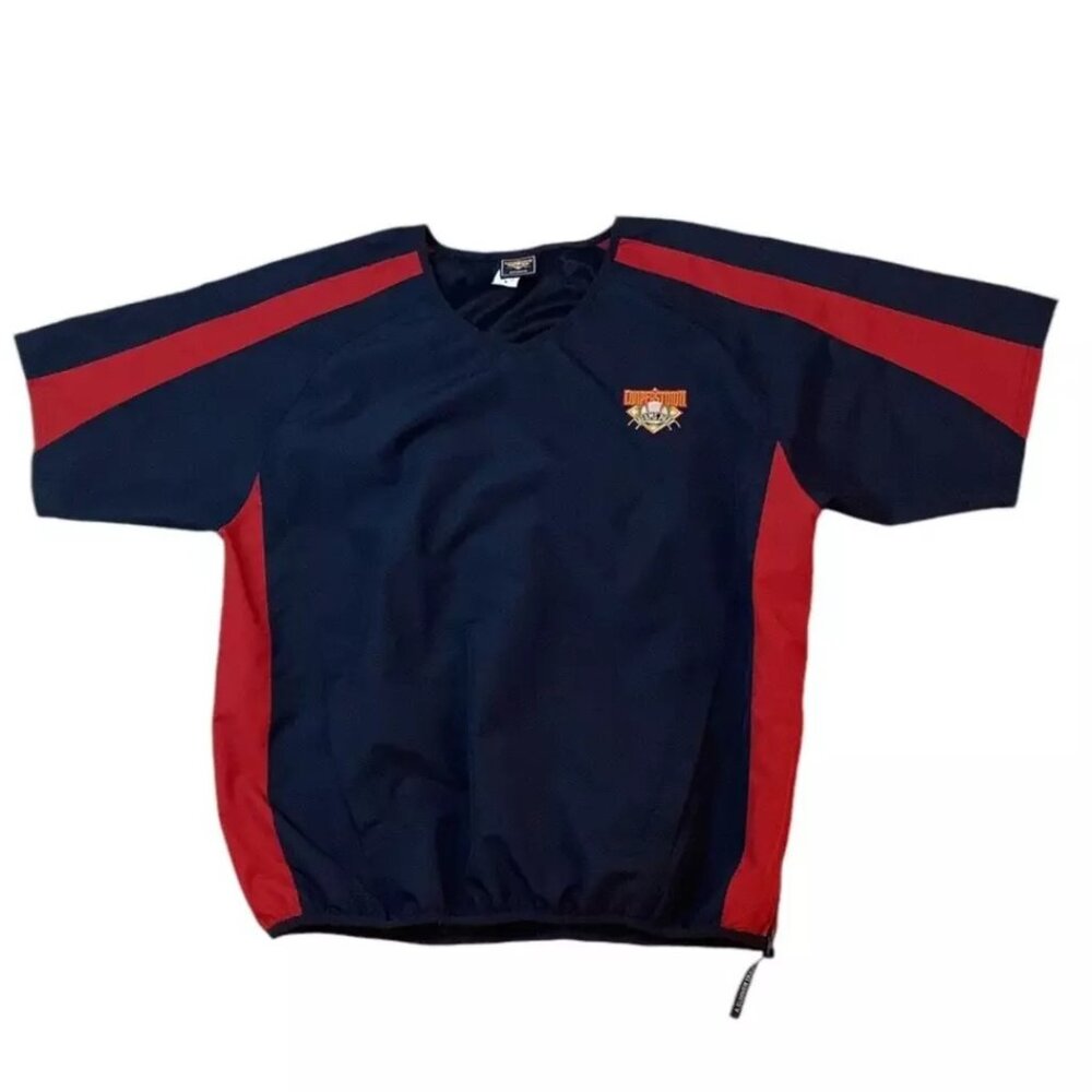 Cooperstown Dream Park Men’s Blue Red Medium Pouch Pockets Baseball Pull Over